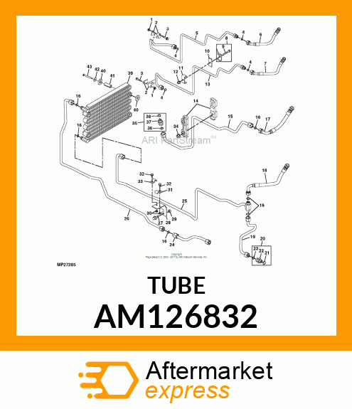 TUBE, SCU RETURN TEE TO COOLER AM126832