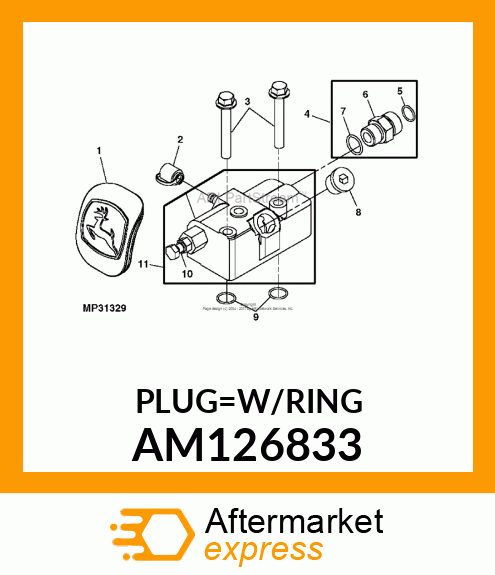 PLUG, M22 X 1.5 O AM126833