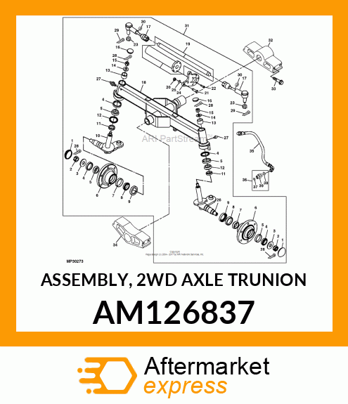 ASSEMBLY, 2WD AXLE TRUNION AM126837