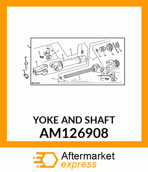 YOKE AND SHAFT AM126908