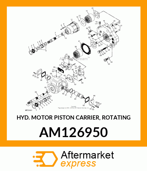 HYD. MOTOR PISTON CARRIER, ROTATING AM126950