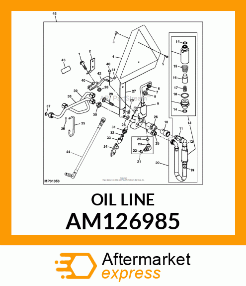 TUBE, HYDRAULIC AM126985