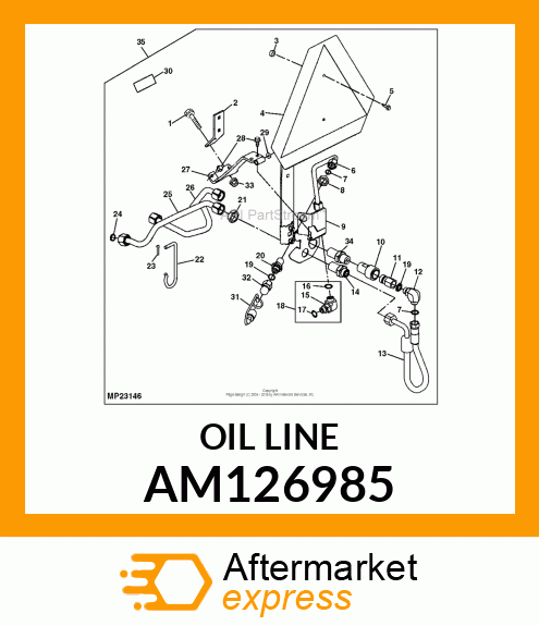 TUBE, HYDRAULIC AM126985