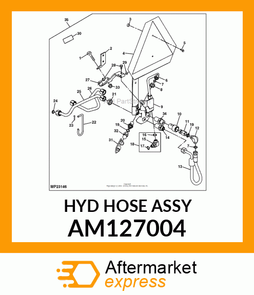 HYDRAULIC HOSE, HOSE, HYDRAULIC AM127004