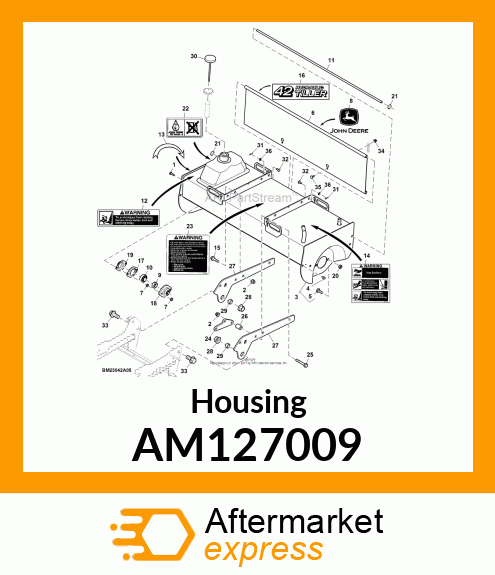 HOUSNG,WELDED 42" TILR W/LABELS AM127009