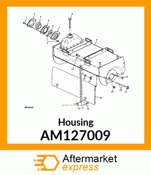 HOUSNG,WELDED 42" TILR W/LABELS AM127009