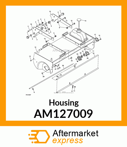 HOUSNG,WELDED 42" TILR W/LABELS AM127009