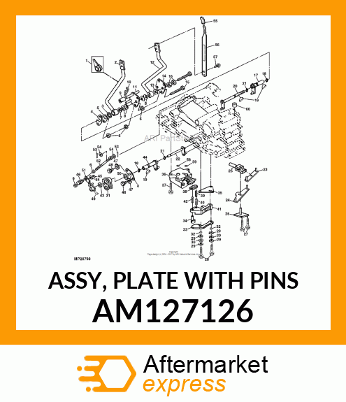 ASSY, PLATE WITH PINS AM127126