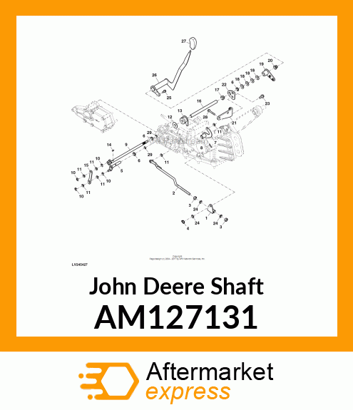 SHAFT, LEVER amp; PIN ASSY AM127131