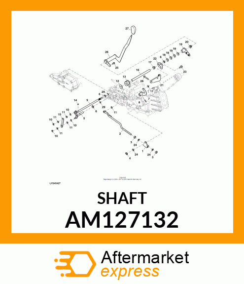 SHAFT, LEVER amp; PIN ASSY AM127132