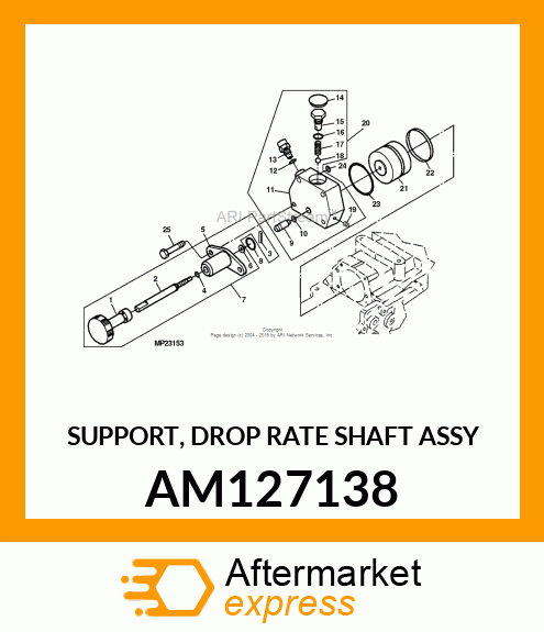 SUPPORT, DROP RATE SHAFT ASSY AM127138