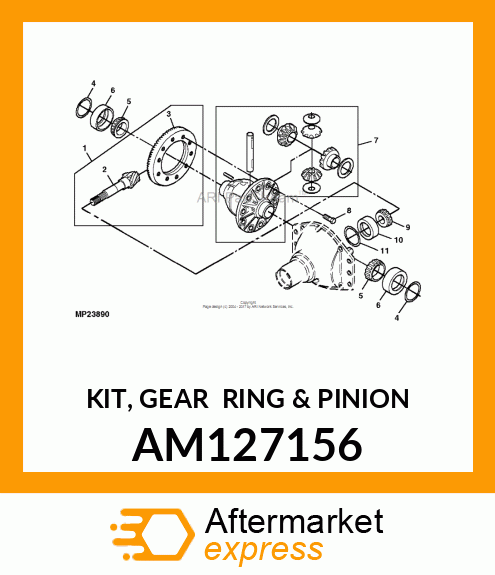 GEAR KIT, KIT, GEAR (RING amp; PINION) AM127156