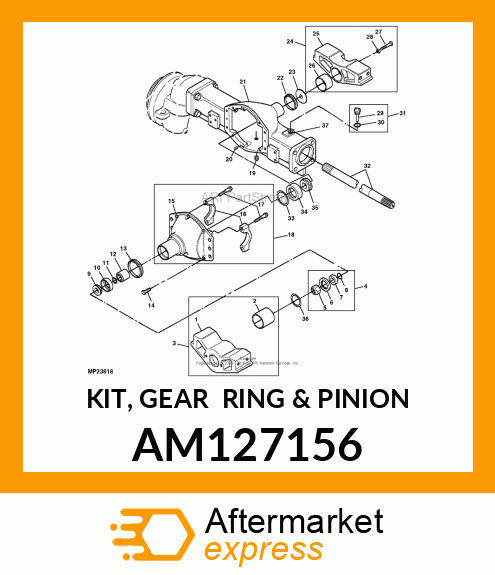 GEAR KIT, KIT, GEAR (RING amp; PINION) AM127156