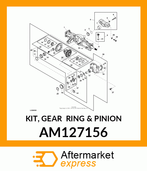 GEAR KIT, KIT, GEAR (RING amp; PINION) AM127156