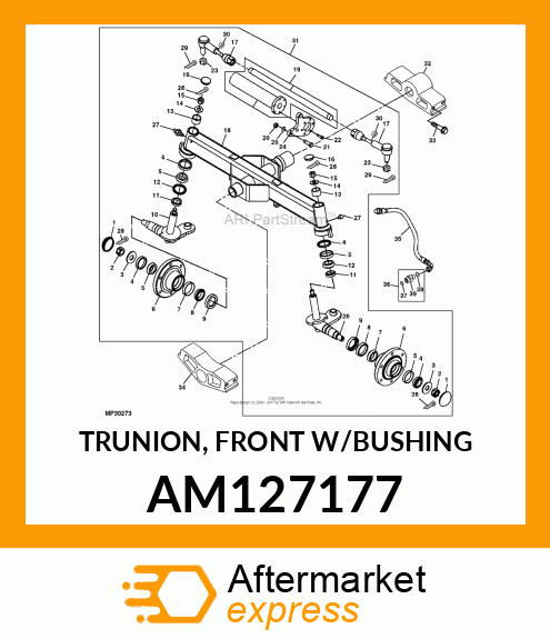 TRUNION, FRONT W/BUSHING AM127177