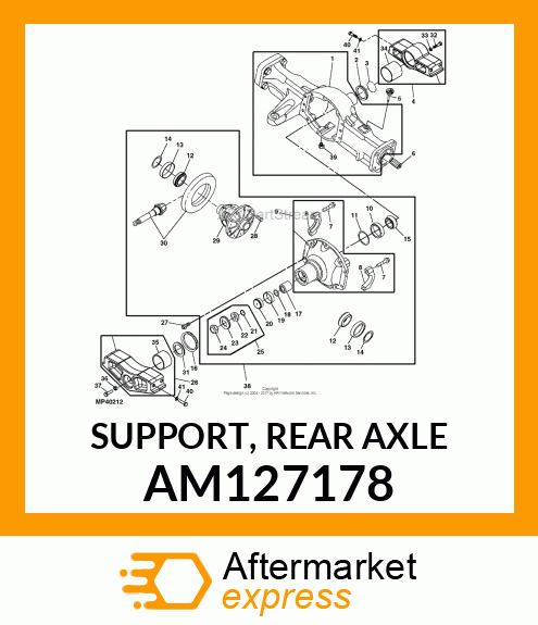 SUPPORT, REAR AXLE AM127178