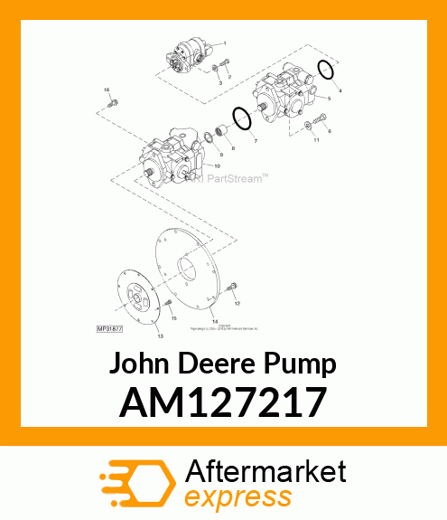 REAR TANDEM PUMP (49.2) AM127217