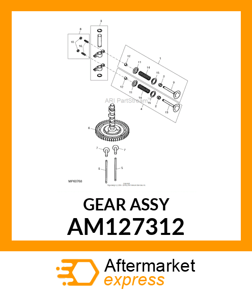 CAMSHAFT W/STEEL GEAR AM127312