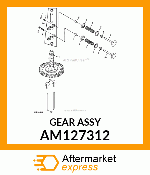 CAMSHAFT W/STEEL GEAR AM127312