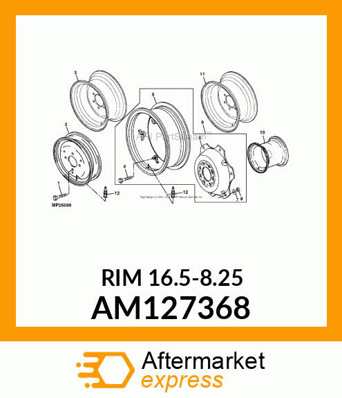 WHEEL, 16.5 AM127368