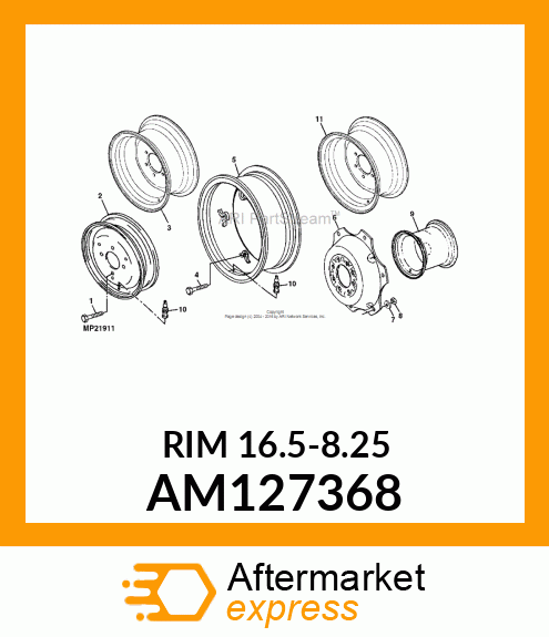 WHEEL, 16.5 AM127368