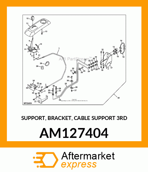 SUPPORT, BRACKET, CABLE SUPPORT 3RD AM127404