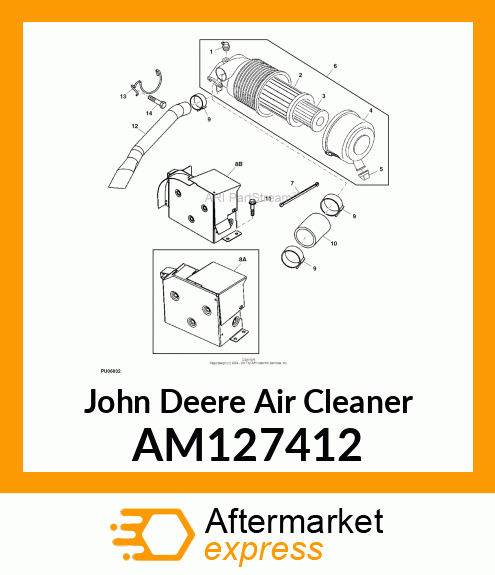 AIR CLEANER, CLEANER, AIR ASSEMBLY AM127412