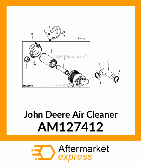 AIR CLEANER, CLEANER, AIR ASSEMBLY AM127412