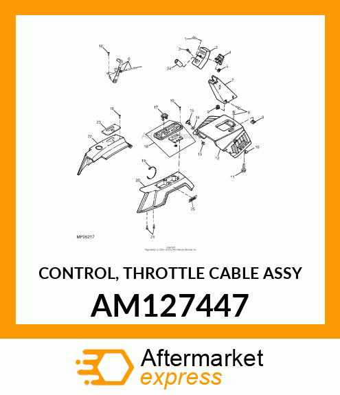 CONTROL, THROTTLE CABLE ASSY AM127447