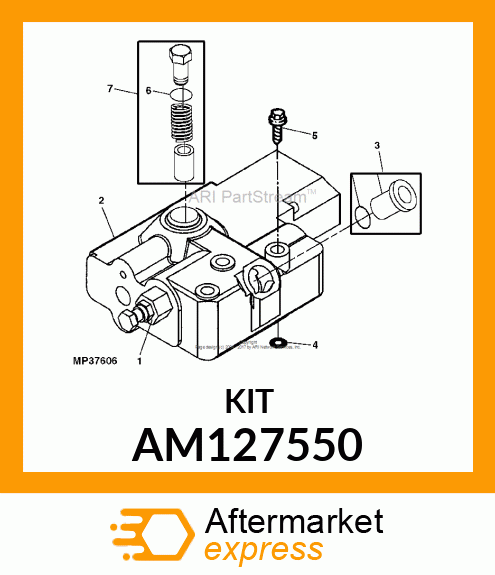 SEAL KIT, RELIEF VALVE 1415 AM127550