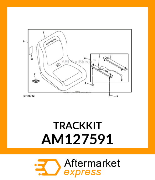 SEAT SLIDE KIT, Z AM127591