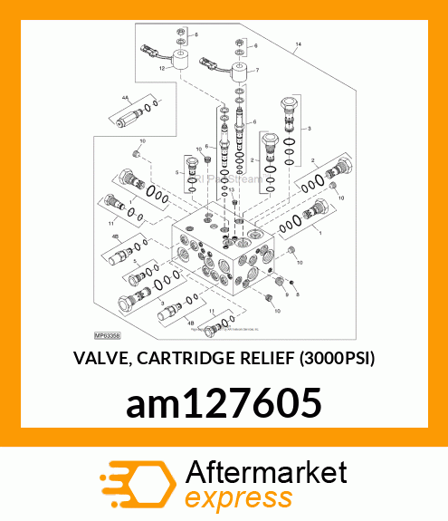 VALVE, CARTRIDGE RELIEF (3000PSI) am127605