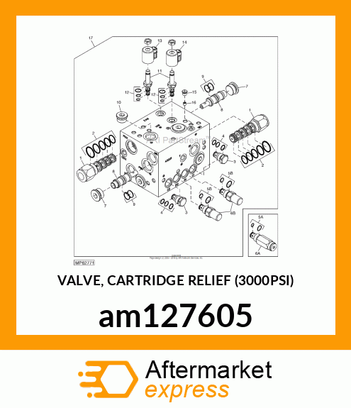 VALVE, CARTRIDGE RELIEF (3000PSI) am127605