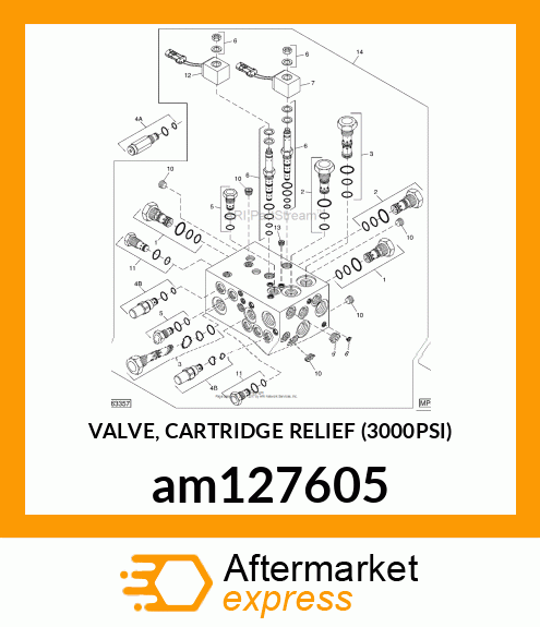 VALVE, CARTRIDGE RELIEF (3000PSI) am127605