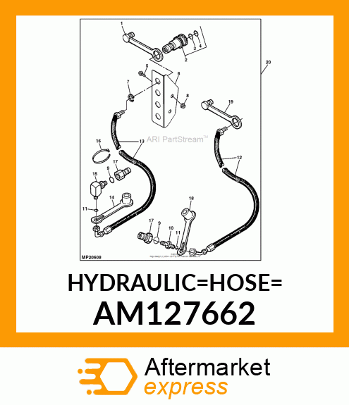 HYDRAULIC HOSE, HOSE, HYDRAULIC ASS AM127662