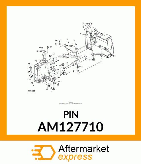 PIN, WELDED SWING CYLINDER AM127710