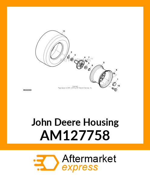 HOUSING, AM126253 HUB W/E AM127758