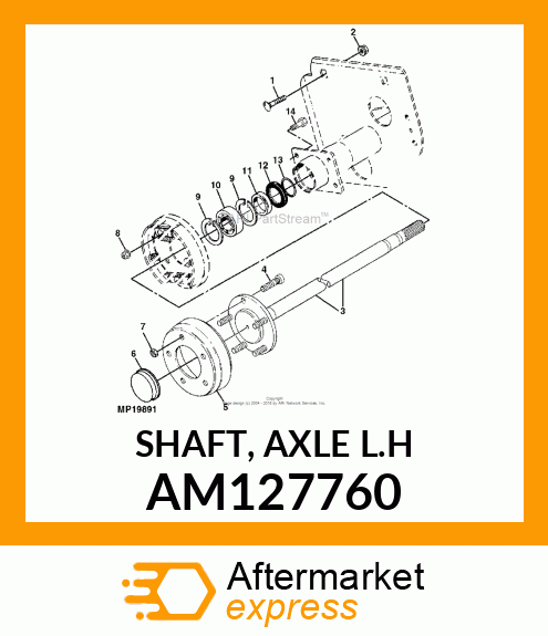 SHAFT, AXLE (L.H) AM127760