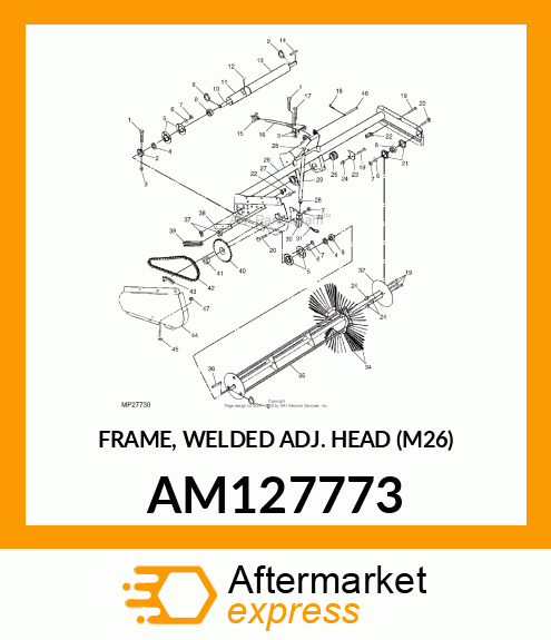 FRAME, WELDED ADJ. HEAD (M26) AM127773
