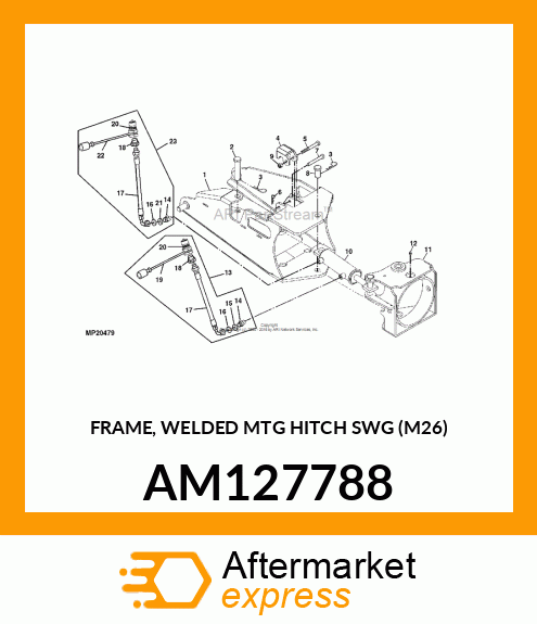 FRAME, WELDED MTG HITCH SWG (M26) AM127788