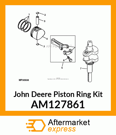 KIT, PISTON RING AM127861