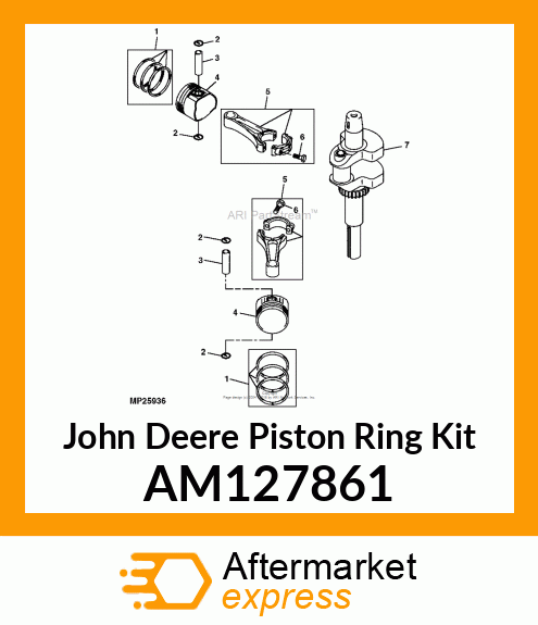 KIT, PISTON RING AM127861