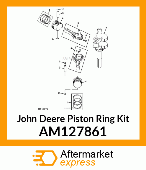 KIT, PISTON RING AM127861