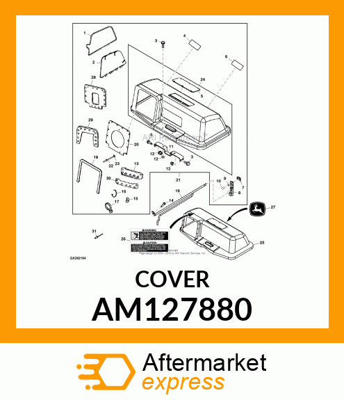 KIT, HOPPER TOP REPLACEMENT GT AM127880