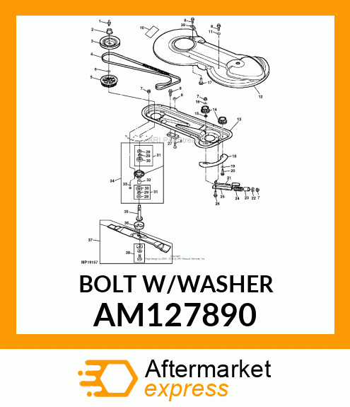 BOLT, BOLT,W/PATCH amp; WASHER AM127890