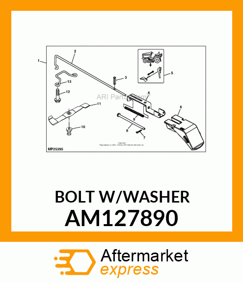 BOLT, BOLT,W/PATCH amp; WASHER AM127890