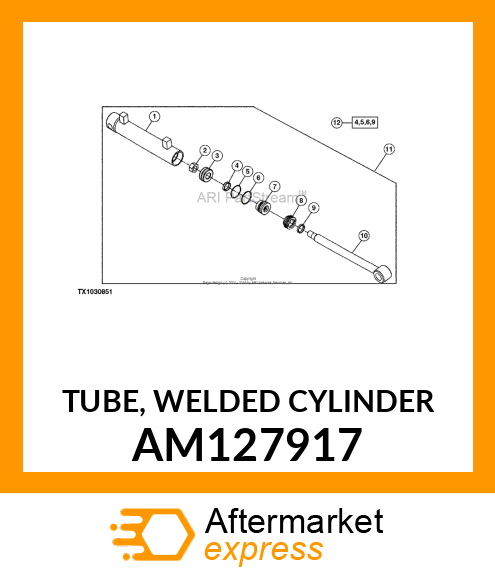 TUBE, WELDED CYLINDER AM127917