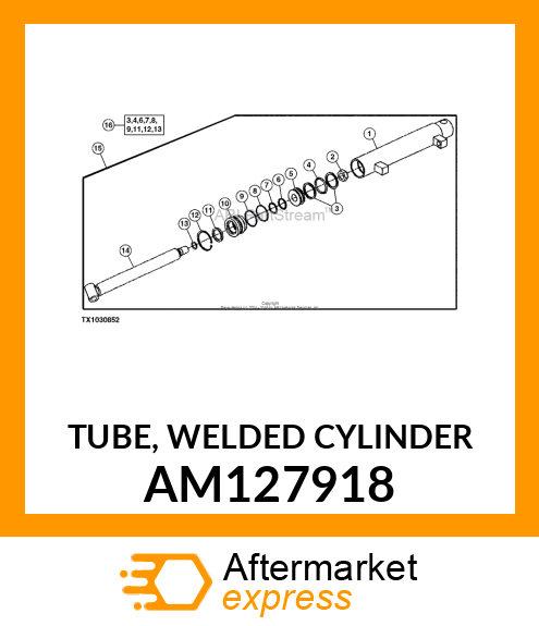 TUBE, WELDED CYLINDER AM127918