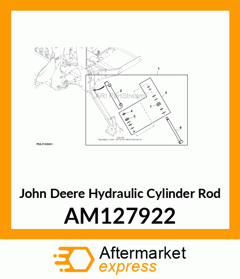 HYDRAULIC CYLINDER ROD, ROD, WELDED AM127922