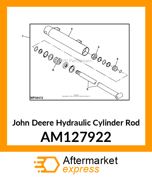 HYDRAULIC CYLINDER ROD, ROD, WELDED AM127922